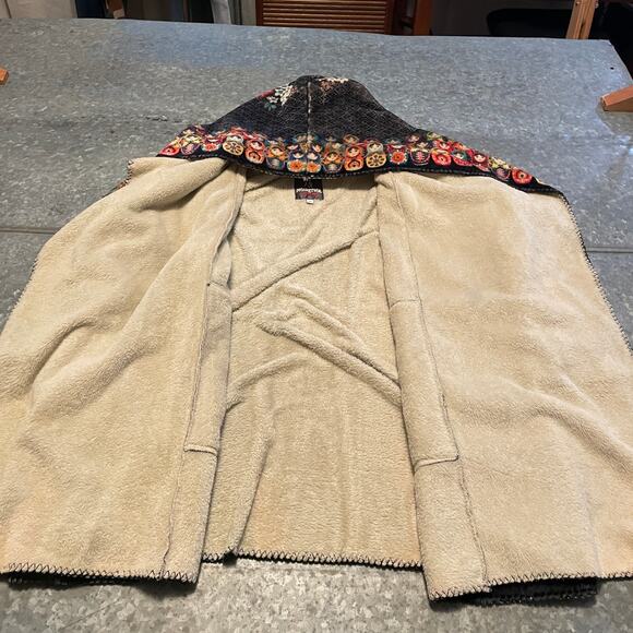 Johnny Was Pete & Greta Matryoshka Sherpa Jacket Small Russian Nesting Dolls - Picture 6 of 13